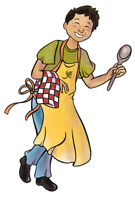 Mascotte cuillère - Chez Papa Rico