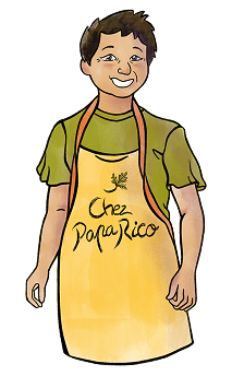 Mascotte face – Chez Papa Rico