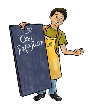 Mascotte menu - Chez Papa Rico